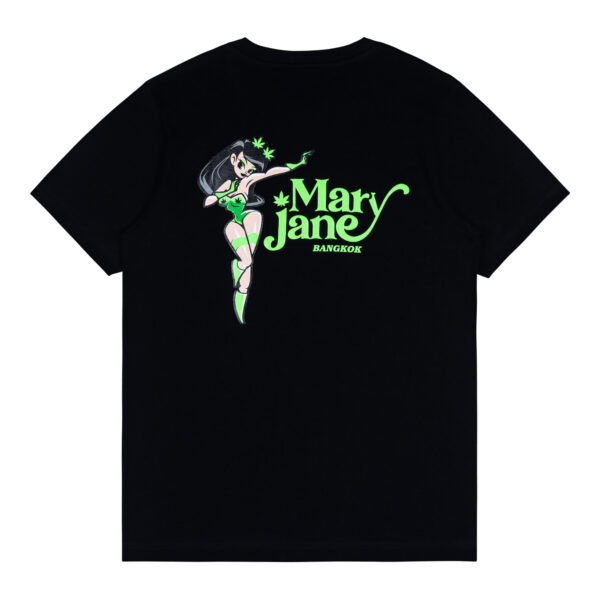 Pinup Girl Mary Jane Black Graphic Tee - Image 2