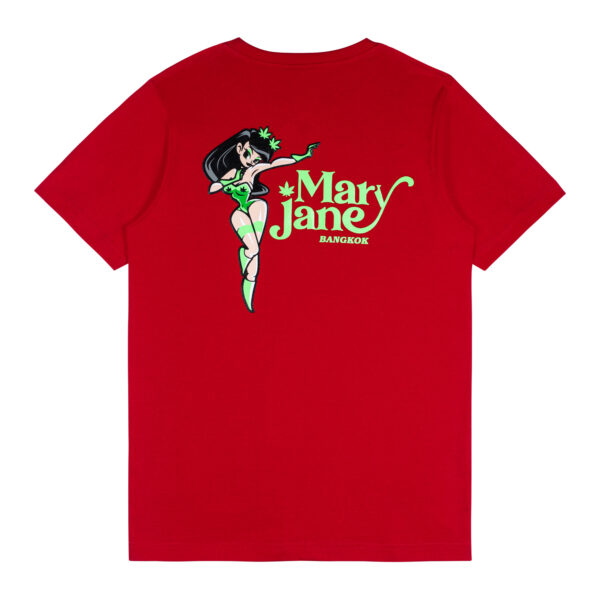 Pinup Girl Mary Jane Red Graphic Tee - Image 2
