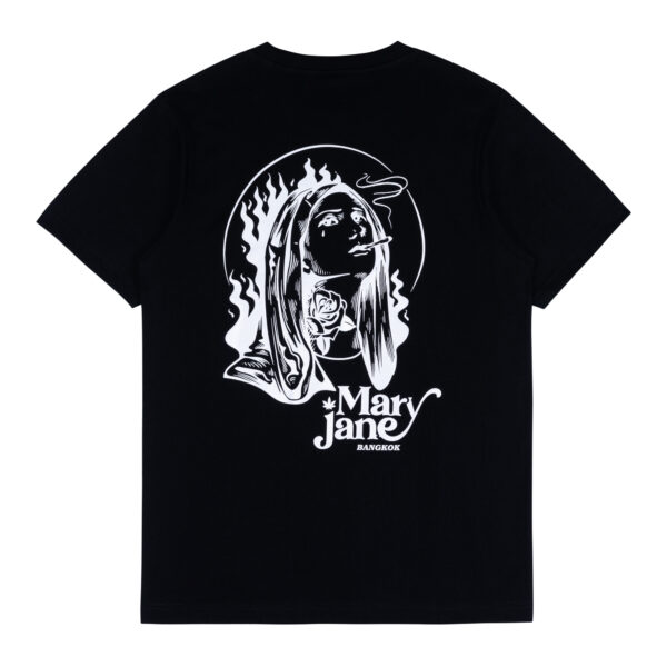 Smoker Gothic Mary Jane Black Graphic Tee (Logo White) - Image 2