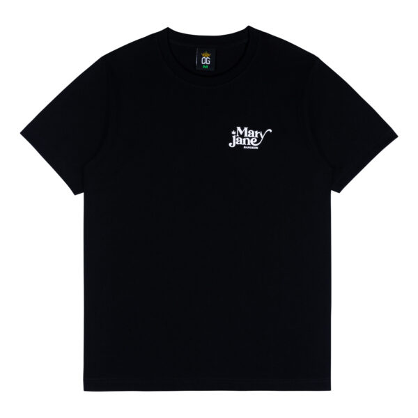 Smoker Gothic Mary Jane Black Graphic Tee (Logo White)