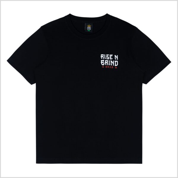 Rise And Grind Dragon Black  Graphic Tee - Image 2